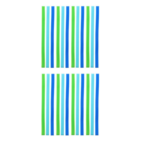 24Stk Multifunktionale Silikonbänder Lunchbox Strap Bunt Und Elastisch 2