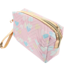 5Pièces Sac Toilette Rose PU Cuir Organiseur Voyage Femme