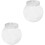 6Pcs Clear Candy Storage Jars Pet Plastic White Lid Snack Container 2