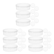 30Pièces Boîte Ronde Transparent Stockage Éponges Bijoux