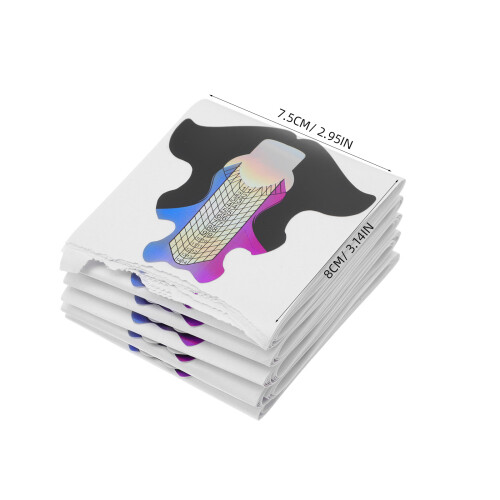 200Stk Guide Aufkleber Weiß Nail Extension Papier 1