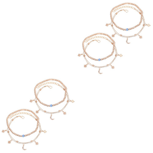4Ensembles De Bracelets De Dorés Multi-Couches Femme 1