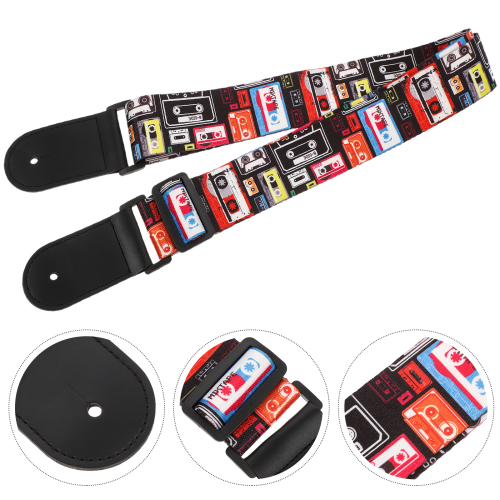 4Stk Polyester Gitarrengurte Mit Muster, Verstellbar, Langlebig 2