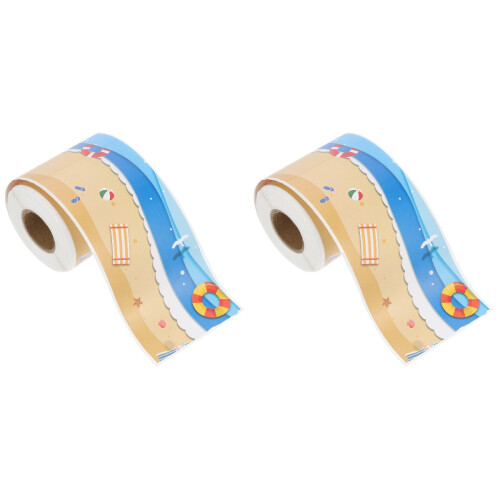 2Rolls Wall Border Sticker Für Klassenzimmer Beach Border 1