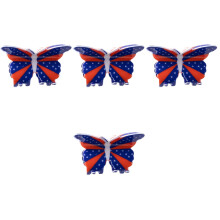 4Stk Mini Butterfly-Clips, Farbenfrohe Haarspangen Für Dünnes Haar