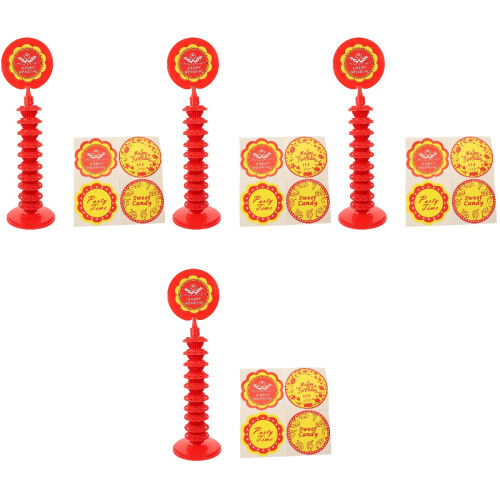 4Stk Party Lollipop Display Halter Kunststoff Rot Kreativ 2