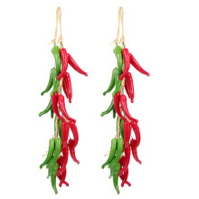 4Pcs Lifelike Foam Chili Pepper Hanging Strings for Kitchen and Dining