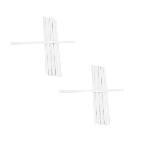 20Pcs Plastic Loose Leaf Binder Clips White Slide Binder Bars 2