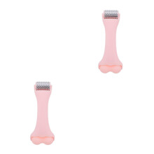 2Pièces Mini Rouleau Massage Rose Absorbant Nutriments
