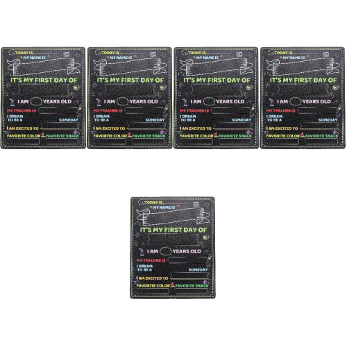 5Pcs Black Printed School Writing Boards Erasable Note Message Boards 2