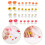 20Ensembles Séparateurs D'orteils Fleurs Silicone Colorés Kit 8