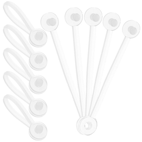 500Pcs White Clothes Tag String Plastic Fastener for Shop Price Tags
