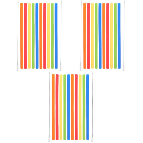 3Sets Haltbare Silikon Trinkhalme Für Milchtee Und 1