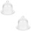 2Pcs Glass Cake Holder with Dome Elegant Covered Dessert Plate 5