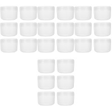 24Pcs Portable Transparent PP Cream Jars Lids for Storage