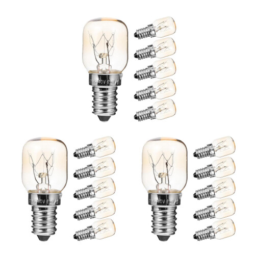 18Pcs Silver Microwave Bulbs E14 25W Oven Lamp Replacements 1