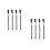 8Pièces Peignes À Cils Et Brosse Sourcils Métal Noir Usage 3