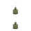 2Pcs Green Ceramic Antique Style Kerosene Lamp Decorative Home Light 3