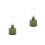 2Pcs Green Ceramic Antique Style Kerosene Lamp Decorative Home Light 5