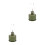2Pcs Green Ceramic Antique Style Kerosene Lamp Decorative Home Light 6