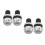 2Paare Universal Lenkerendkappen Aluminium Silber Track 3