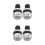2Paare Universal Lenkerendkappen Aluminium Silber Track 4