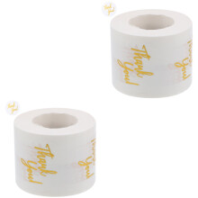 2Rouleaux D'étiquettes Adhésives Colorées Déco Cadeaux Scellage
