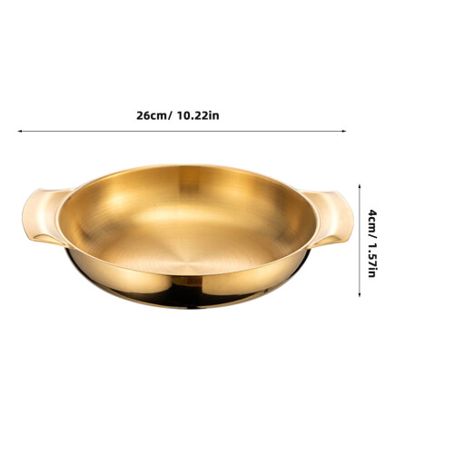 2Pcs Multi-Use Golden Cooking Pot Double Handle Kitchen Supply 1
