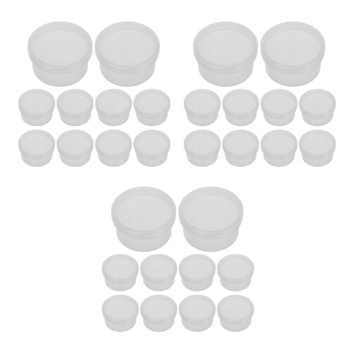 30Pcs Durable Transparent Plastic Storage Boxes Ideal for Cosmetics 1