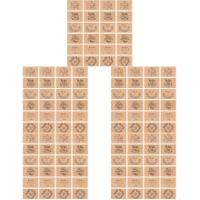 120Sets Lichtbruine Kraft Bedankkaartjes Met Envelop Voor Feest