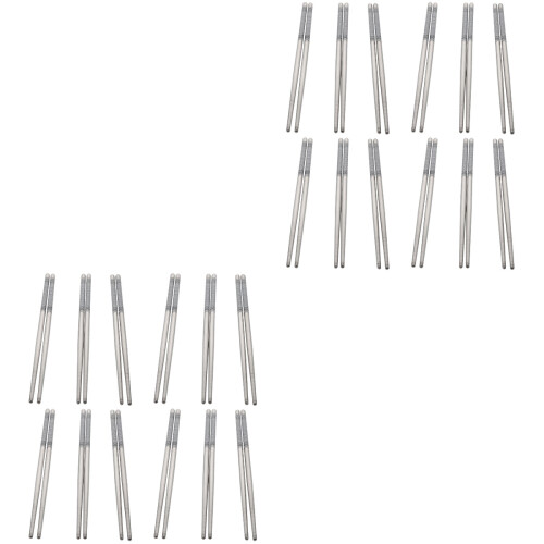 2 Pcs Metal Chopsticks Korean Practical Stainless Steel Tableware 2