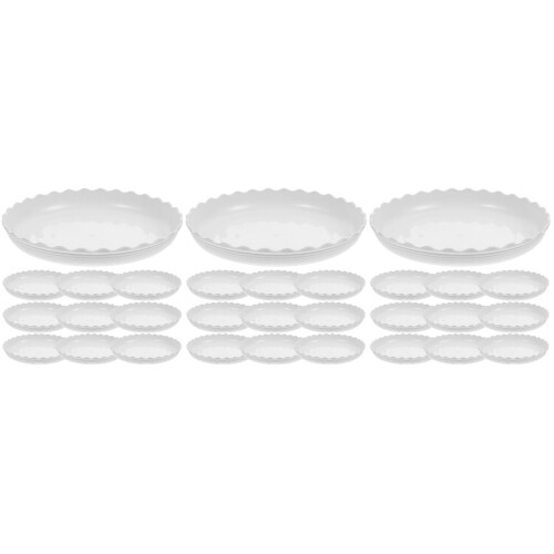 30Pièces Plateaux Anti-Débordement Blancs Pour Pots De Fleurs 2