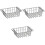3Pcs Silver Stainless Steel Kitchen Dish Rack Expandable Drying Holder 2