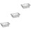 3Pcs Silver Stainless Steel Kitchen Dish Rack Expandable Drying Holder 4