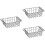 3Pcs Silver Stainless Steel Kitchen Dish Rack Expandable Drying Holder 5
