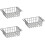 3Pcs Silver Stainless Steel Kitchen Dish Rack Expandable Drying Holder 6