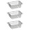 3Pcs Silver Stainless Steel Kitchen Dish Rack Expandable Drying Holder 7