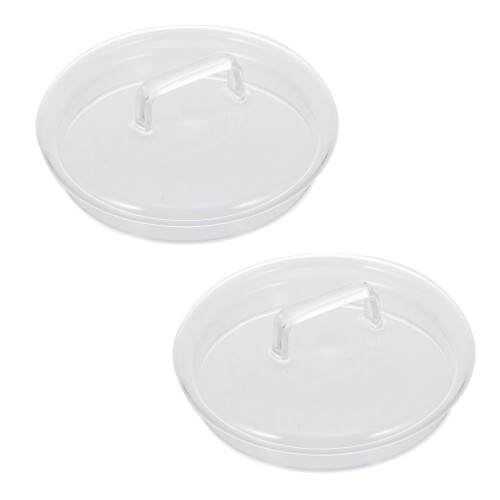 6Pcs Transparent Glass Jar Covers Easy-Fit Replacement Storage Lids 1