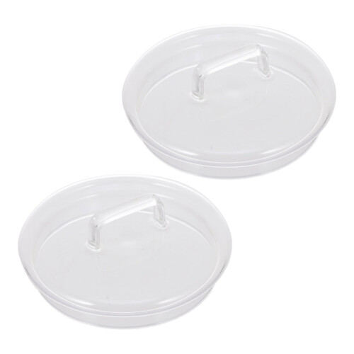 6Pcs Transparent Glass Jar Covers Easy-Fit Replacement Storage Lids 2