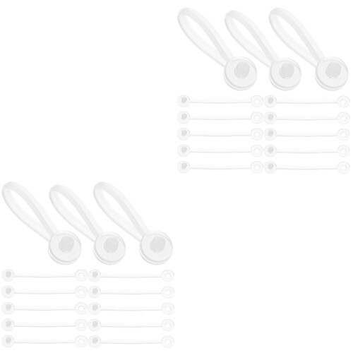 200Pcs White Clothes Tag Strings Plastic Rope Fasteners for Price Tags 1
