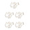 50Pcs Silver Copper Cable End Terminal Kit for Car Audio Systems 5