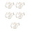50Pcs Silver Copper Cable End Terminal Kit for Car Audio Systems 6