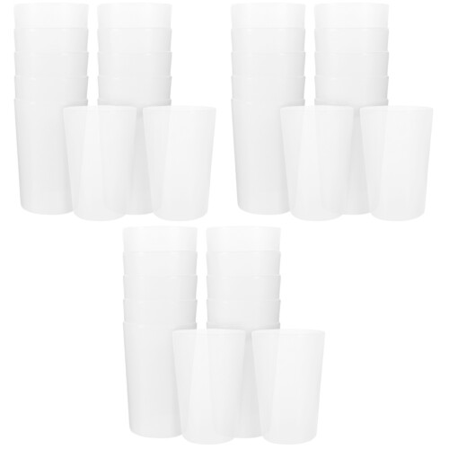 36Pcs Reusable Plastic Toothbrush Cups White Bathroom Drinking Mugs 1