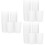 36Pcs Reusable Plastic Toothbrush Cups White Bathroom Drinking Mugs 5