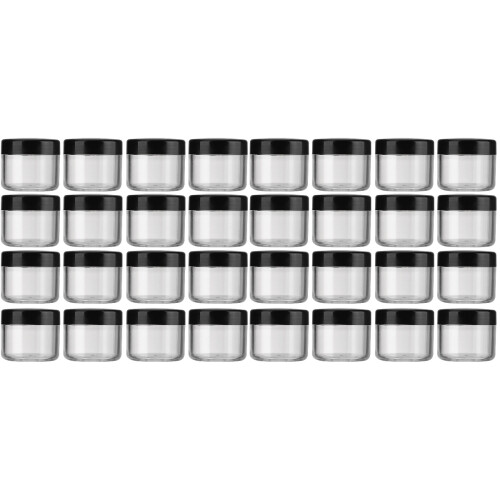 40Pcs Black Lotion Container Plastic Jars for Creams and Cosmetics 1