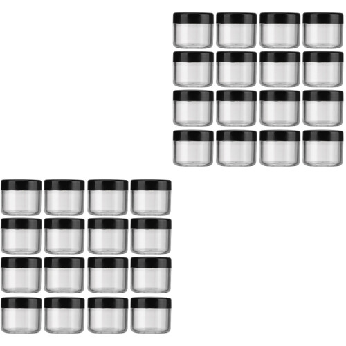40Pcs Black Lotion Container Plastic Jars for Creams and Cosmetics 2
