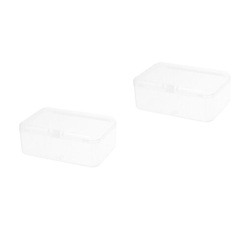 2Pièces Conteneurs Plastiques Clairs Pour Petits Objets Accessoires 1