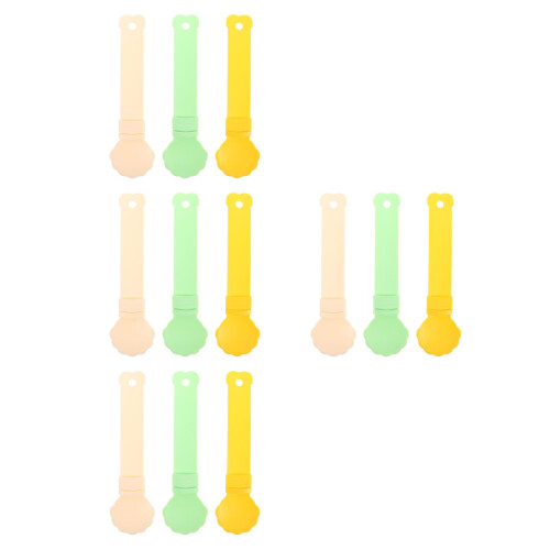 12Pcs Cat Snack Dispenser Spoon Easy Clean PP Assorted Colors for Cats 1