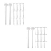 100Pcs White Plastic Bird Perch Stands for Small Parrots Cage Toys