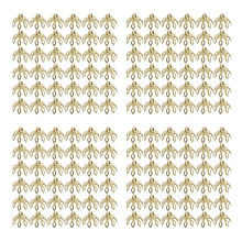 800Pcs Golden Flower Caps for Beads Copper End Caps Grip